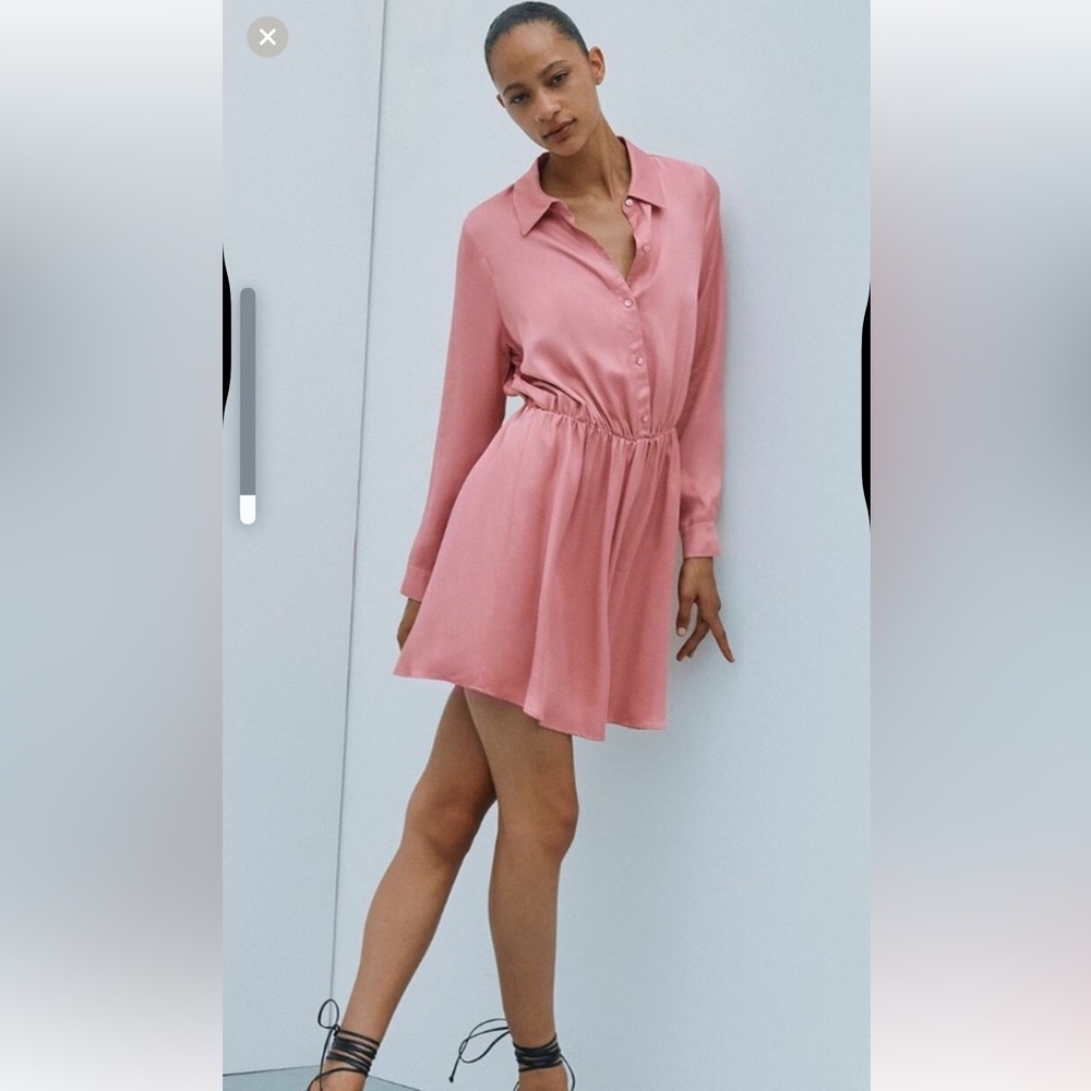 Zara Pink Long Sleeve Dress